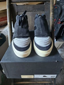 MENS FEAR OF GOD SNEAKERS SKATE SHOE BLACK WITH REFLECTIVE 3M DETAILING - Picture 1 of 19