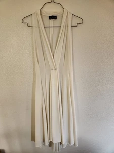Marilyn Monroe Stil Creme Kleid Gabrielle Größe 5 Vintage V-Ausschnitt Hi-Low - Bild 1 von 10