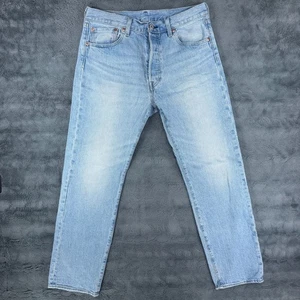 Levi's Premium 501 '93 Straight Leg Light Wash Stretch Denim Jeans Größe 33x30 - Bild 1 von 9