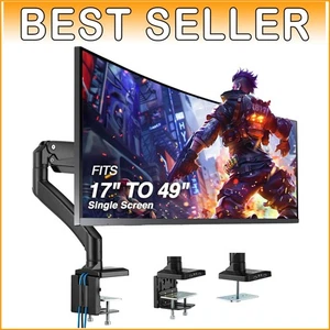 Gas Spring Monitor Arm for Ergonomic 17"-49" Screen Placement - Sleek Design - Picture 1 of 9