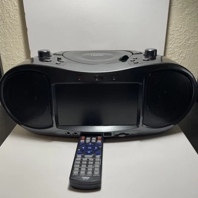 Naxa NDL-256 7′′ Bluetooth DVD Boombox Bluetooth Probado Funciona con Control Remoto Sin Cables Foto 1 de 4