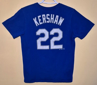 Camisa de los Dodgers de Los Ángeles Clayton KERSHAW Majestic MLB Shirsey Juvenil L 14-16 Foto 1 de 4