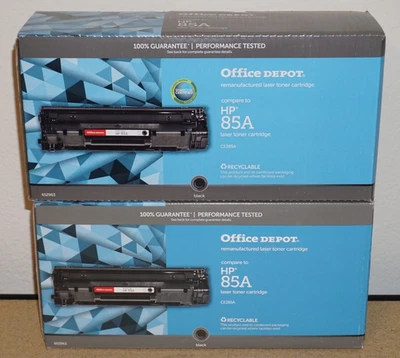 2x Cartucho de tóner láser Office Depot HP 85A Foto 1 de 2