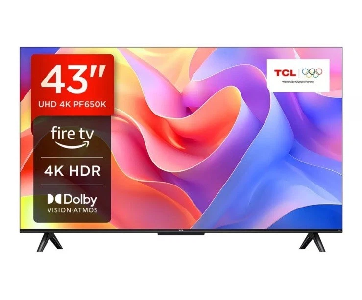 TCL 43PF650K 43 Fire tv Inch LED 4K Ultra HD Smart TV Bluetooth WiFi NEW  - Image 1 of 4