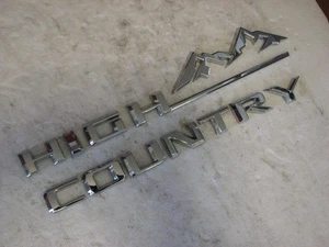 High Country Emblem Fender Door Tailgate Badge Tahoe Silverado Chrome 2019-2024 - Bild 1 von 3