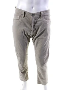 Adriano Goldschmied Mens The Graduate Tailored Leg Khaki Jeans Pants Beige 33x34 - Picture 1 of 6