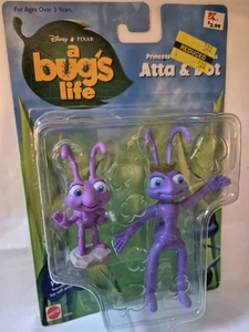 Disney Pixar A Bugs Life Poseable Princess Atta & Dot Figurines Mattel 1998 - Picture 1 of 3