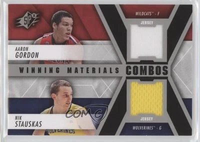 2014-15 SPx Winning Materials Combos Aaron Gordon Nik Stauskas #WM2-GS Rookie RC Foto 1 de 2