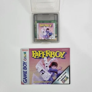 PAPERBOY Nintendo Gameboy Color Arcade Game TESTED & W/MANUAL & CARTRIDGE COVER - Picture 1 of 4