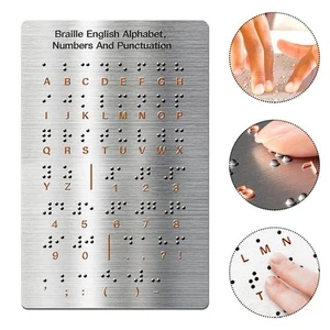 Braille Alphabet Board Punctuation English Letters Lightweight Educational Tool - Picture 1 of 5