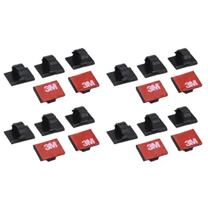 20pcs 3M Self-Adhesive Wire Tie Cable Clamp Clip Holder Universal Home Car Use - Photo 1/15