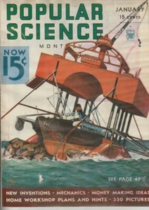 Popular Science Sea Tractor to Save Wrecked Ships January 1934 (KL1140) J1000 - Picture 1 of 2