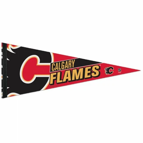 CALGARY FLAMES PREMIUM QUALITY PENNANT 12"X30" BANNER NHL LICENSED Cover