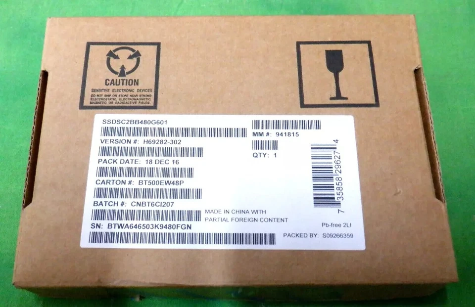 Intel DC S3510 480GB SSDSC2BB480G6 SSDSC2BB480G601 Solid state drive SSD in box - Image 1 of 1