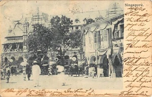 J2B42: EARLY STREET VIEW IN SINGAPORE: PHOTOTYPE POSTCARD WITH 1903 POSTMARK - Picture 1 of 2