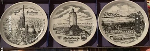 Germán Vintage 3 Mini 4 Inch Plates New N Cute - Picture 1 of 4