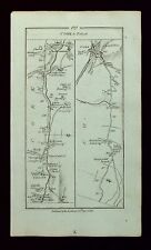 IRELAND, CORK, YOUGHAL, TALLAGH, antique road map, Taylor & Skinner, 1783