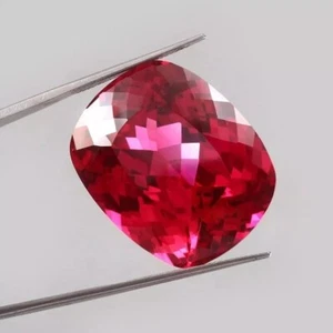 Mozambique 9.84 Ct Blood Red Ruby Cushion Gemstone Cut, Nice Luster Quality - Picture 1 of 6
