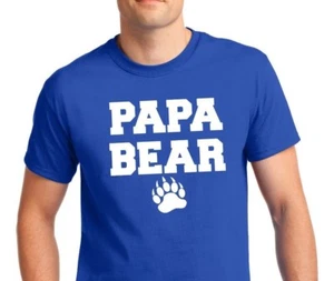 Papa Bear Funny T Shirt Cute Father's Day Gift Shirt New Dad Tee - up to 5x - Picture 1 of 15