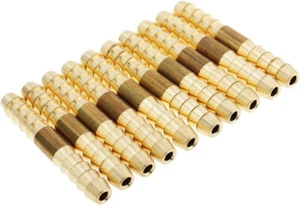 (Schneller Versand 10er-Pack) 1/8" Schlauch Widerhaken Messing Spleißer Mender Fitting - Bild 1 von 3