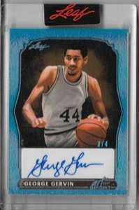 George Gervin 2023 Leaf Art Of Sport Auto #3/4 - Imagen 1 de 2