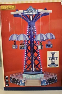 Lemax Snowflake Paradrop Carnival Ride Amusement Park Christmas Village Musical - Picture 1 of 17