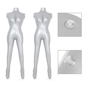 2x Neu Weibliche Aufblasbare Modell Dummy Torso Körper Mannequin Armless - Bild 1 von 11