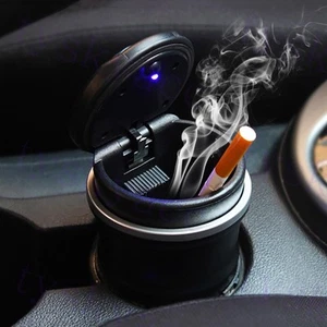 Bandeja de cenizas portátil para automóvil cenicero soporte para tazas para fumar cigarrillos con piezas de luz LED - Imagen 1 de 10