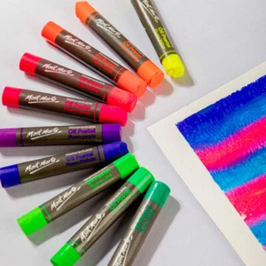 NEW 12pc Watersoluble Fluoro Oil Pastel Mont Marte Signature Pastels Arts Craft - Bild 1 von 8