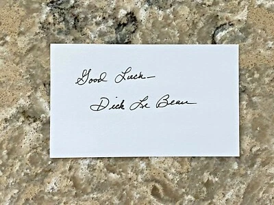 Dick LeBeau signed Pittsburgh Steelers Lions HOF 2010 NFL Index Card JSA  - Image 1 of 2