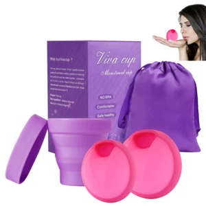 HOT! Menstruationsscheibe Anti Spill Zone 2 Periodenscheiben der Größe S + L NEU - Bild 1 von 16