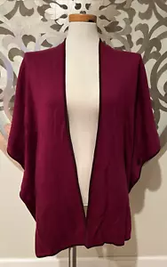 Chico’s Poncho Reversible Ruana Button Hillcrest Pink S/M Small Medium NEW NWT - Picture 1 of 5