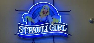 St Pauli Girl Imported German Beer Neon Light Sign 24"x20" Lamp Decor Glass Bar - Picture 1 of 1