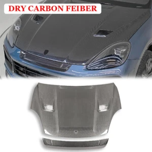 Borde de tira delantera del capó del motor estilo MSY de carbono seco para Porsche Cayenne 9Y0.2 24+ - Imagen 1 de 5