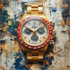 ⌚ Rolex Watch Art 🖼️ | 24x24"| Museum Giclée Print 🎨 | ✍️ 1/25 | COA 🧾 | V69 - Picture 1 of 7