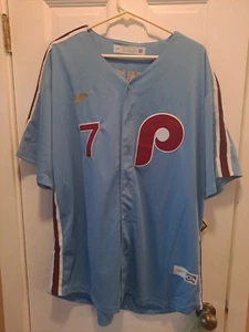 Philadelphia Phillies TRAE TURNER COOPERSTOWN COLLECTION MLB BLUE Jersey XXL,NWT - Picture 1 of 11