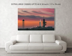 SPACE X Falcon Heavy Launch image on Canvas PictureArt/ Photo Print A4-A0 NASA - Picture 1 of 6