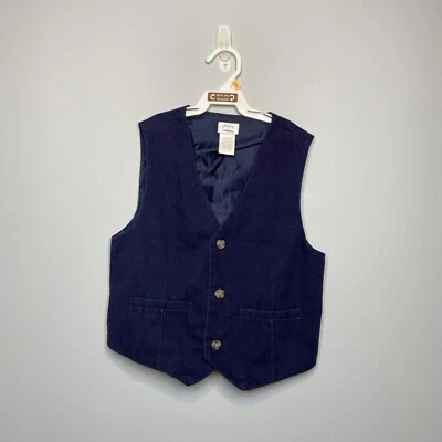 Gymboree Dressed up Boys Vest Linen Navy Blue - Image 1 of 3