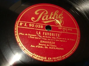 ++ENDREZE/RUHLMANN la favorite 78T PATHÉ 90 038 VG++ - Imagen 1 de 1