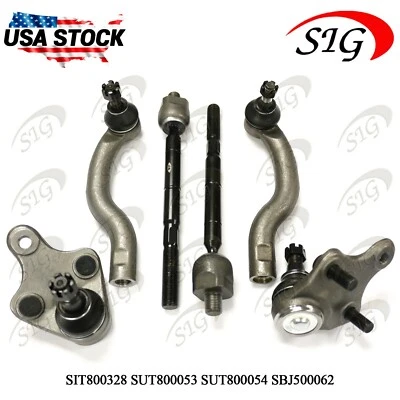 For Toyota RAV4 2006 - 2014 Front Inner & Outer Tie Rod Lower Ball Joint Kit 6PC - Image 1 of 4