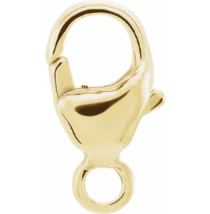 13 mm 14k Massiv Gelbgold Fancy Designer Hummer Kette Auslöser Verschluss Italien - Bild 1 von 3