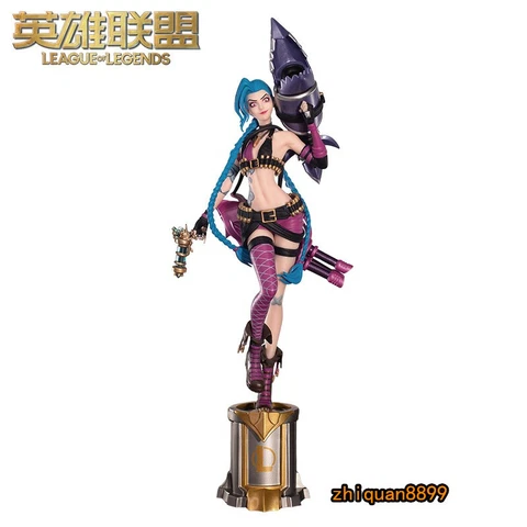 LOL League of Legends Official Jinx Pen 3D Ballpoint Pen Model Figure Gift Cover