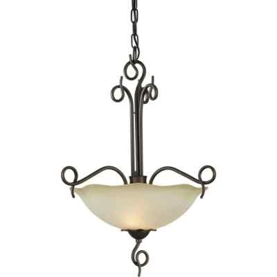 Forte Lighting 2463-02-32 - 16Wx22.5H 2 Light Bowl Pendant, Antique Bronze - Image 1 of 2