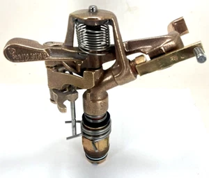 RAIN BIRD #35PJ 1970 3/4" TODO LATÓN ASPERSOR DE IMPACTO ANTI SALPICADURAS LATERALES LISTA $85 - Imagen 1 de 3