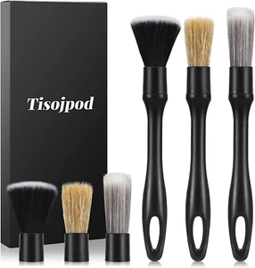 6Pcs Auto Car Detailing Brush Set Includes 3 Car Detailing Brushes and 3 Replace - Picture 1 of 12