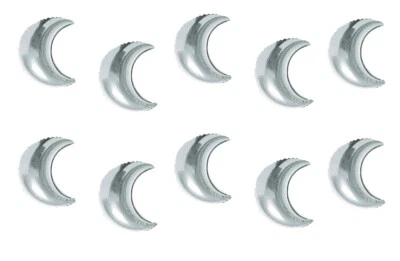 Crescent Moon Shaped Mylar Foil Balloons (9 inch, 10 Pack) - Image 1 of 3