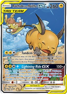 Raichu & Alolan Raichu GX (221/236) Sun & Moon: Unified Minds - Near Mint Holof - Picture 1 of 1