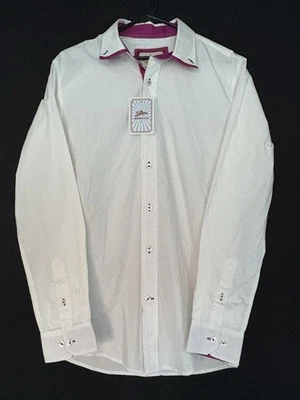 Новый с Ярлыками Joe Browns длинным рукавом повседневная рубашка белый узор воротник манжеты маленький S - Изображение 1 из 4