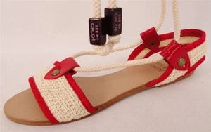See by Chloe Tie Strap Sandals Flats UK3 36 Us6 New - Foto 1 di 6