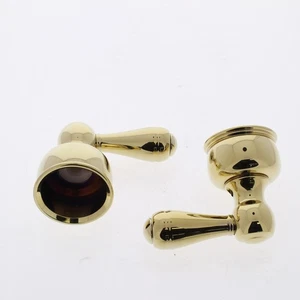 Delta H25PB 2 Metal Lever Faucet Handles Neostyle Collection Polished Brass - Picture 1 of 2